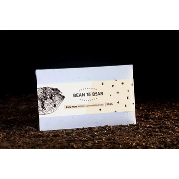 37,5% Fehér csokoládé karamellizált kakaóbab törettel